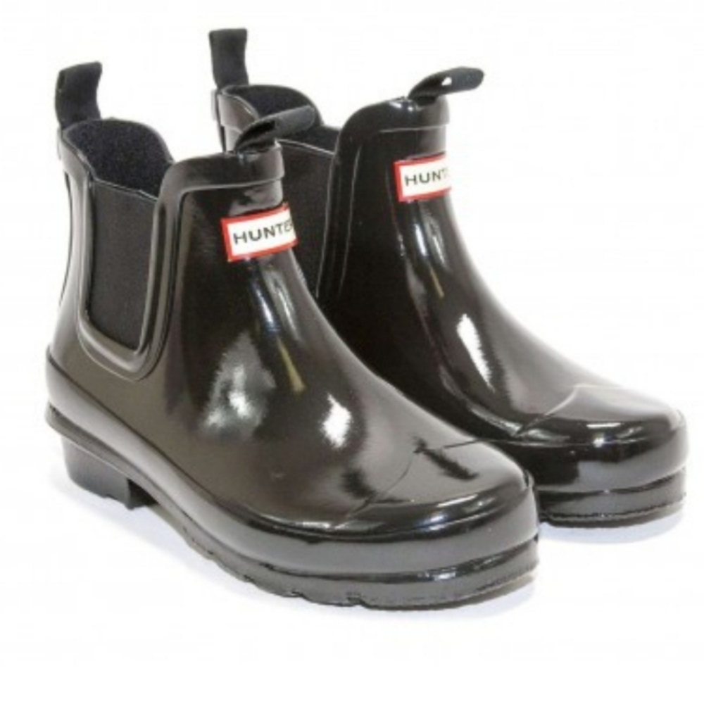 Hunter Big Kids Original Gloss Chelsea Boots 3B/4G - Picture 1 of 11